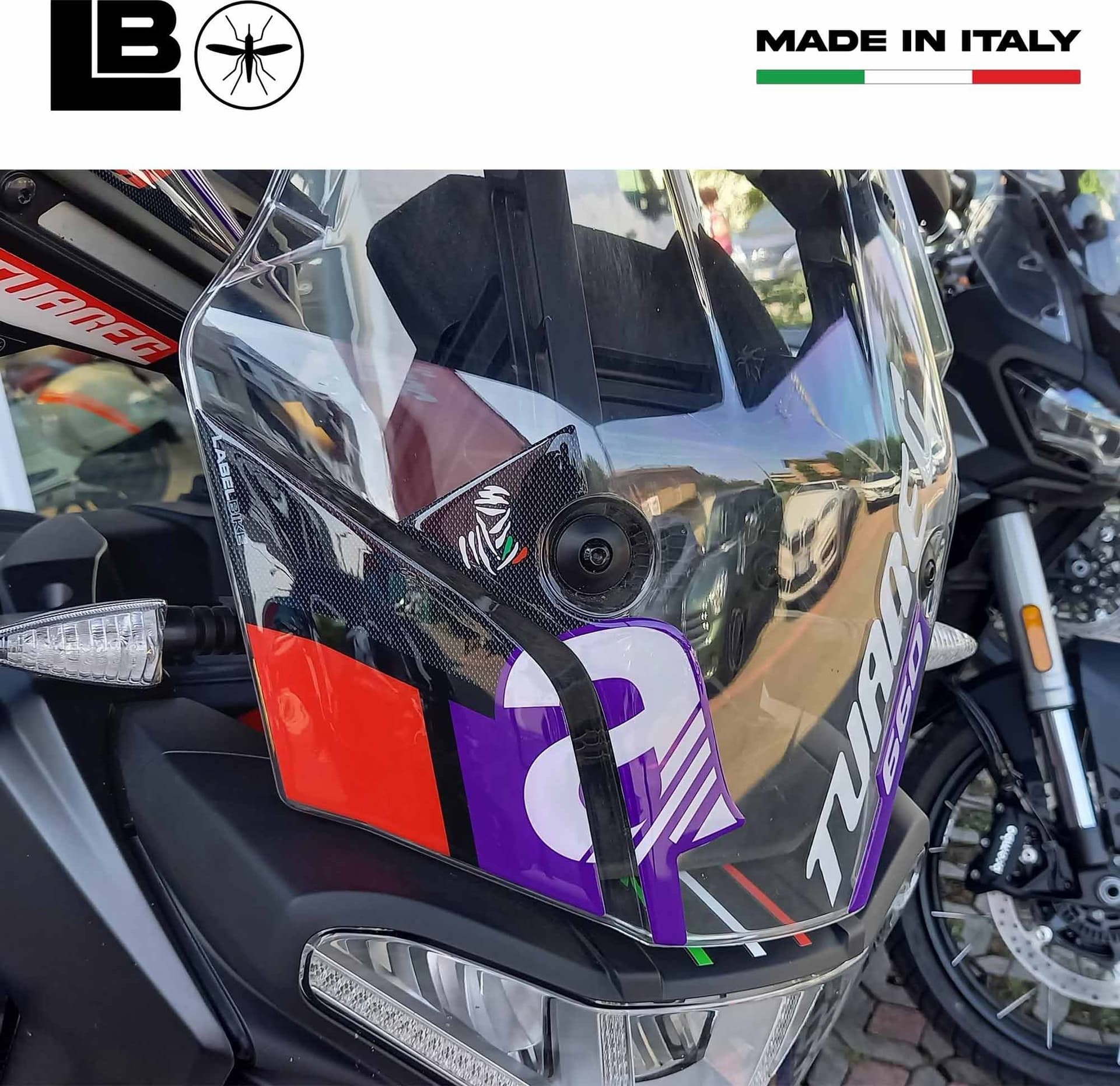 Adesivo 3D Protezione Cupolino moto compatibile con Aprilia Tuareg Rally 660 in Decalcomanie adesivi e magneti LabelBike - Bibbiano, commercioVirtuoso.it