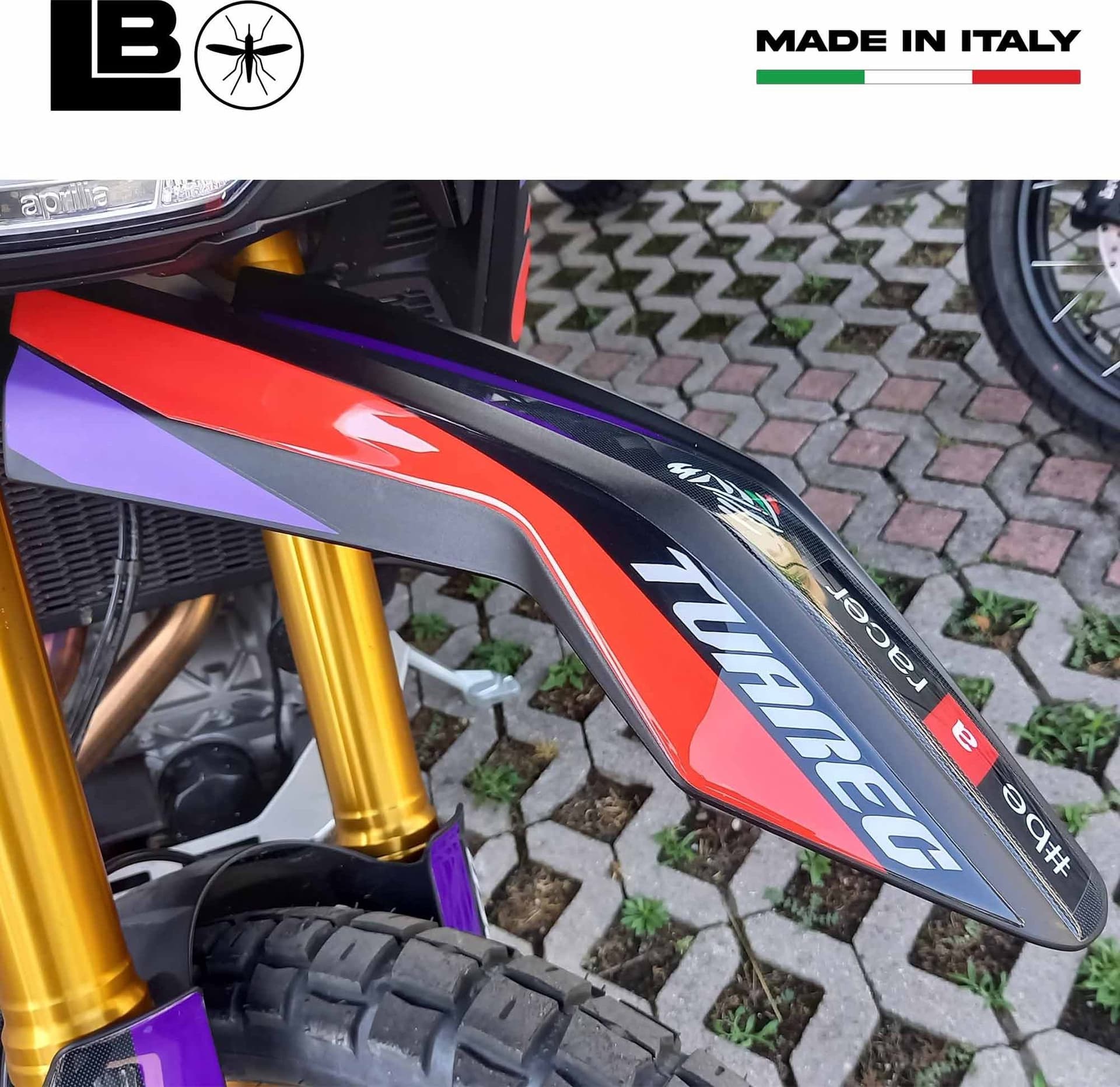 Adesivo 3D Protezione Parafango moto compatibile con Aprilia Tuareg Rally 660 in Decalcomanie adesivi e magneti LabelBike - Bibbiano, commercioVirtuoso.it