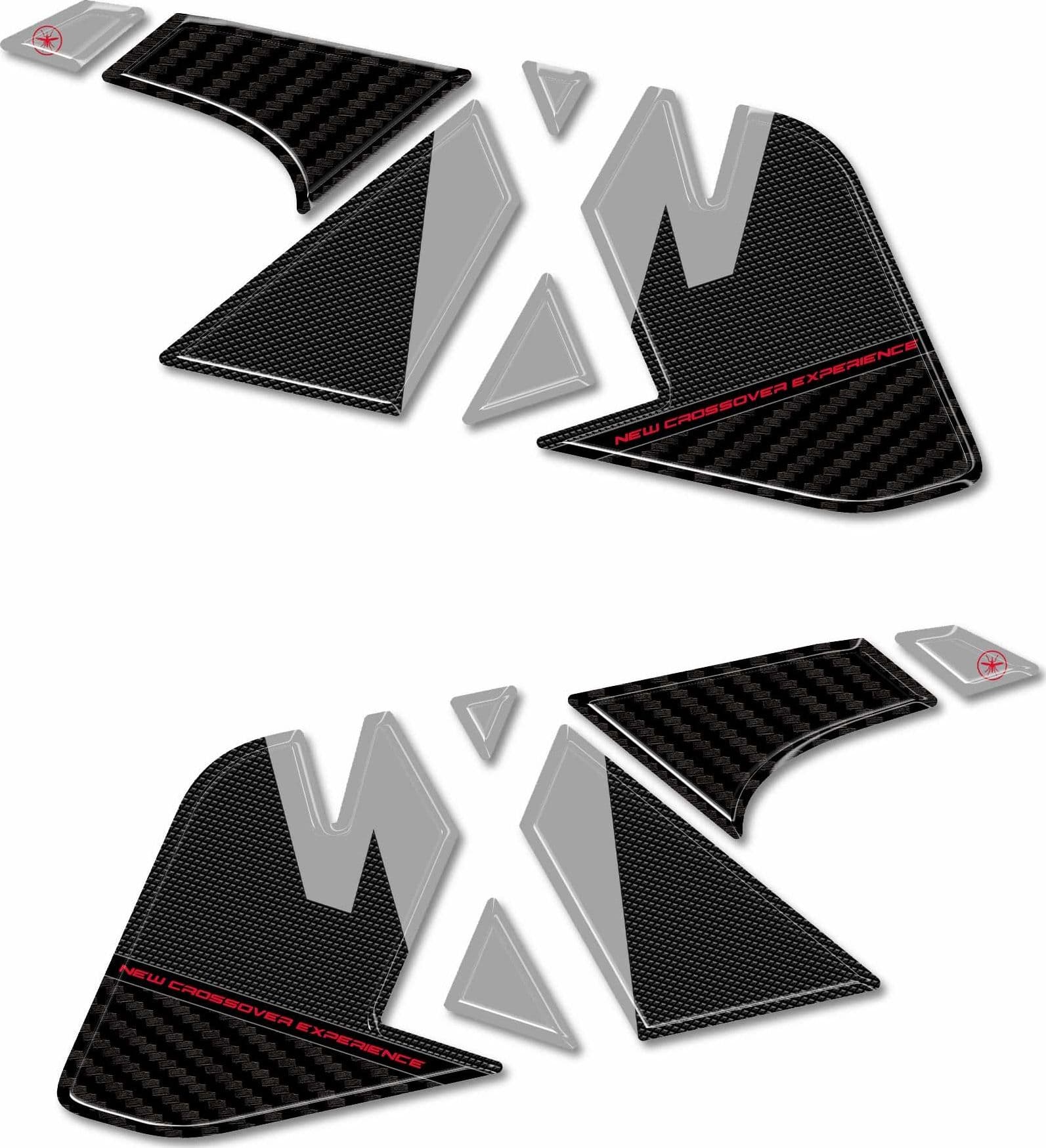 Adesivi 3D Protezioni Laterali Serbatoio compatibili con Honda NX500 2024-2025 in Decalcomanie adesivi e magneti LabelBike - Bibbiano, commercioVirtuoso.it