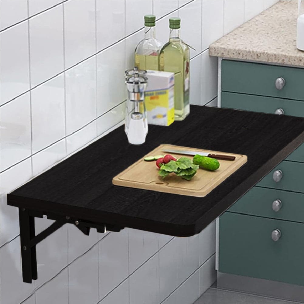 Tavolino Pieghevole a Muro Tavolo Multifunzione Salvaspazio 60x40cm Nero in Tavoli da sala da pranzo Danyx - Casoria, commercioVirtuoso.it
