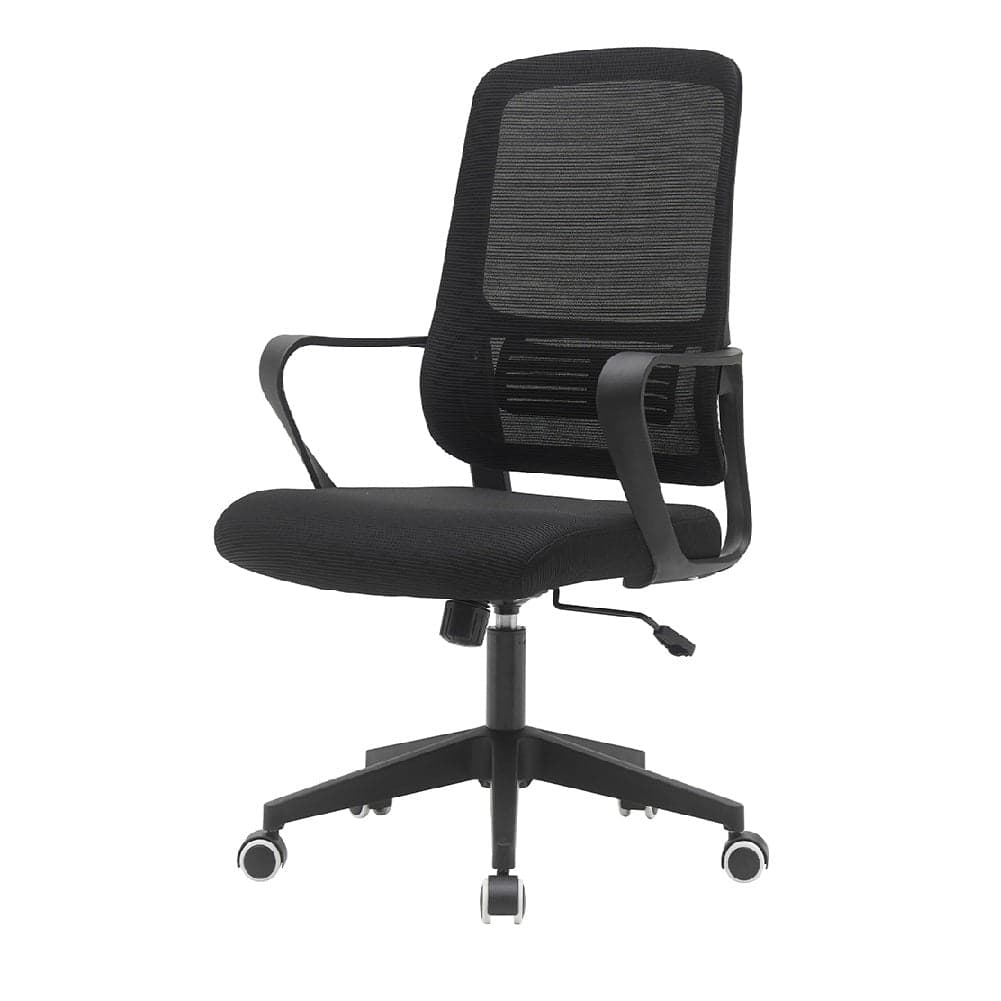 Sedia Poltrona da Ufficio Scrivania Girevole Altezza Regolabile 98-108cm Traspirante
