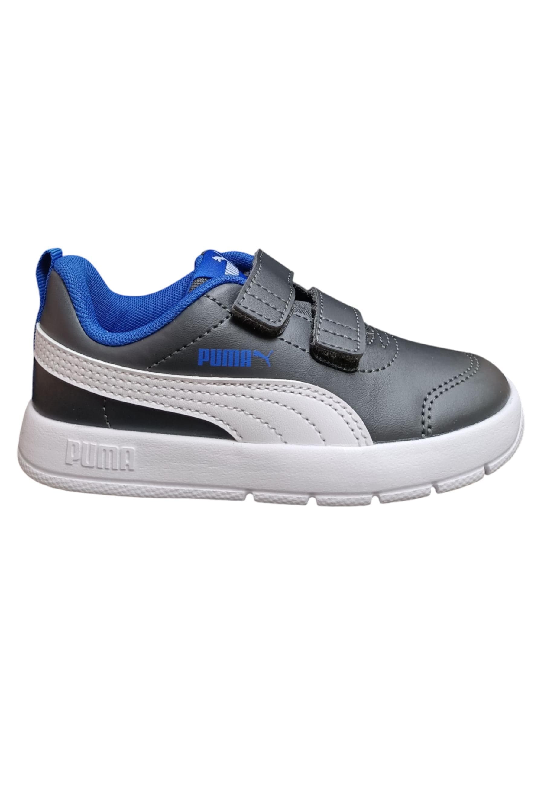 Scarpe sneakers Bambini e ragazzi PUMA COURTFLEX  nero-bianco-blue laccio elastico e velcro - 11