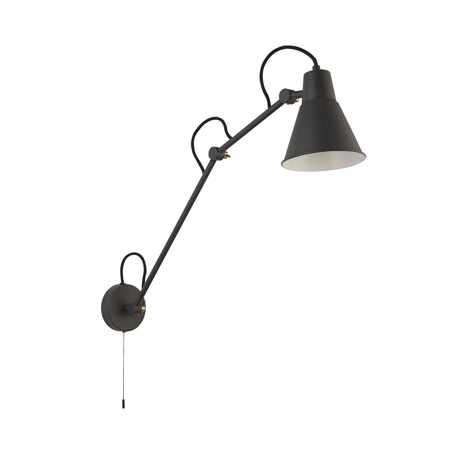 Applique Moderna Swinf Arm Acciaio Grigio Oro 1 Luce E27 in Applique LuceArt - Montecorvino Pugliano, commercioVirtuoso.it