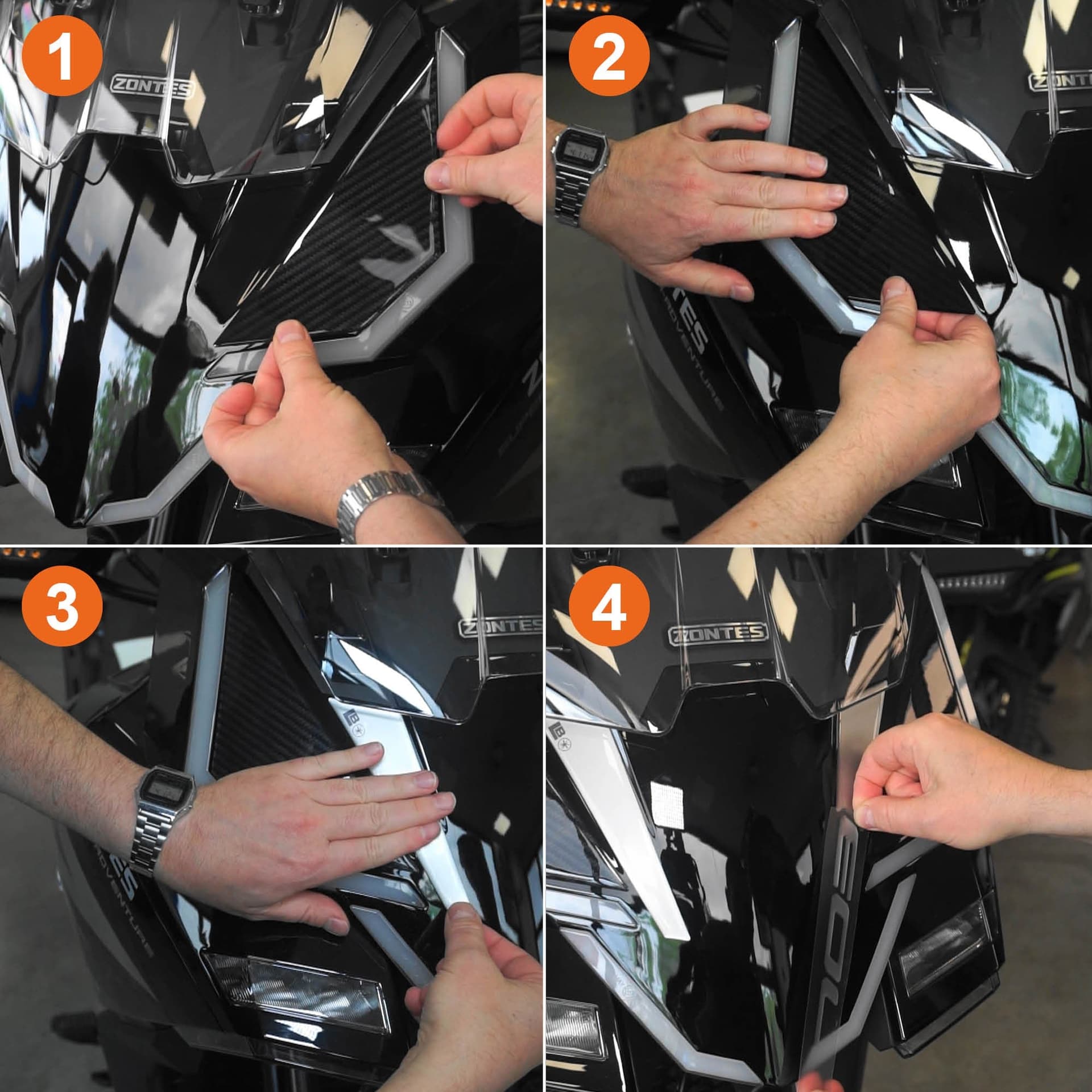 Adesivi Gel 3D Protezioni Muso Frontale moto compatibili con Zontes 703F 2025 in Decalcomanie adesivi e magneti LabelBike - Bibbiano, commercioVirtuoso.it