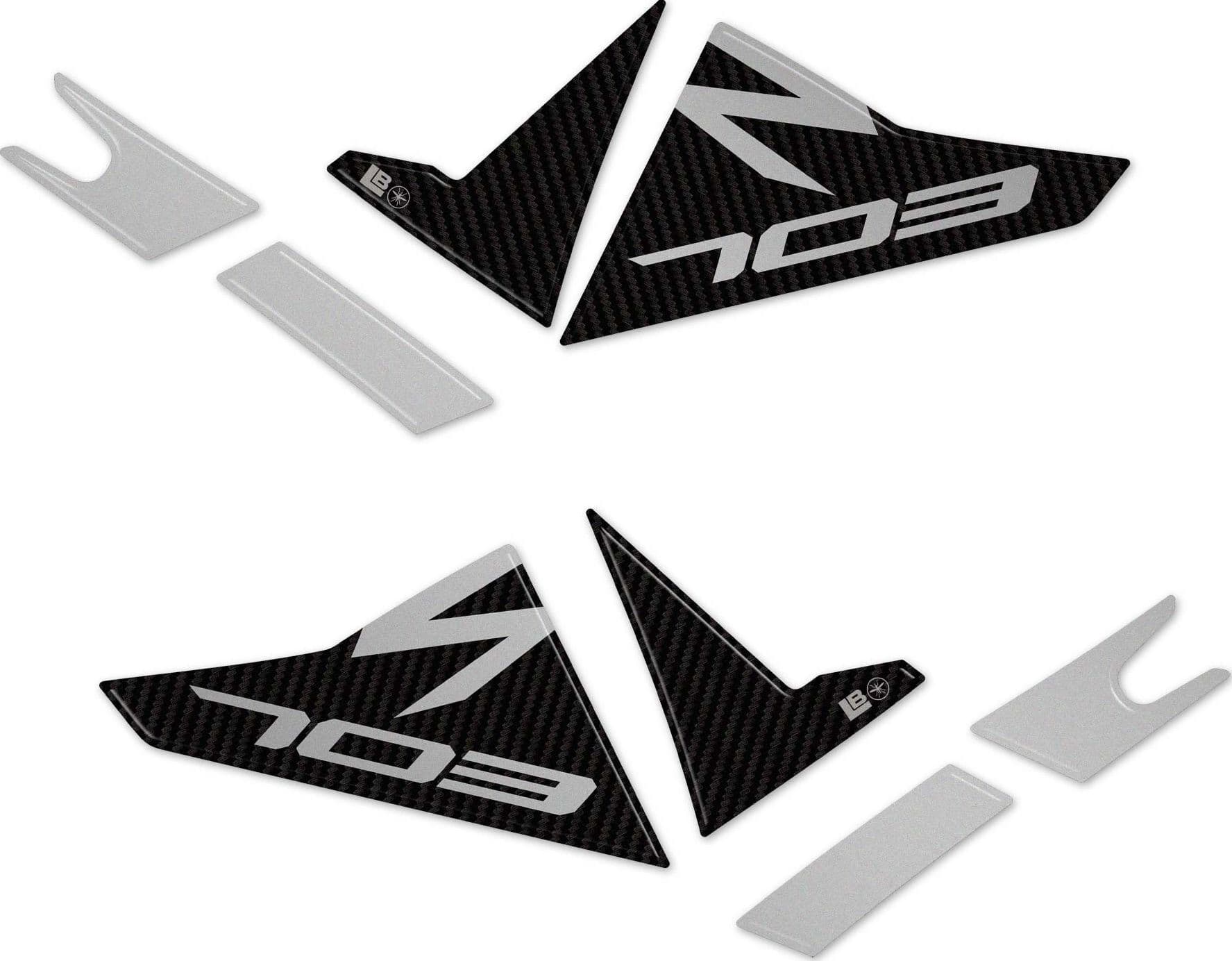 Adesivi 3D Protezioni Paramani Frontali moto compatibili con Zontes 703F 2025 in Decalcomanie adesivi e magneti LabelBike - Bibbiano, commercioVirtuoso.it