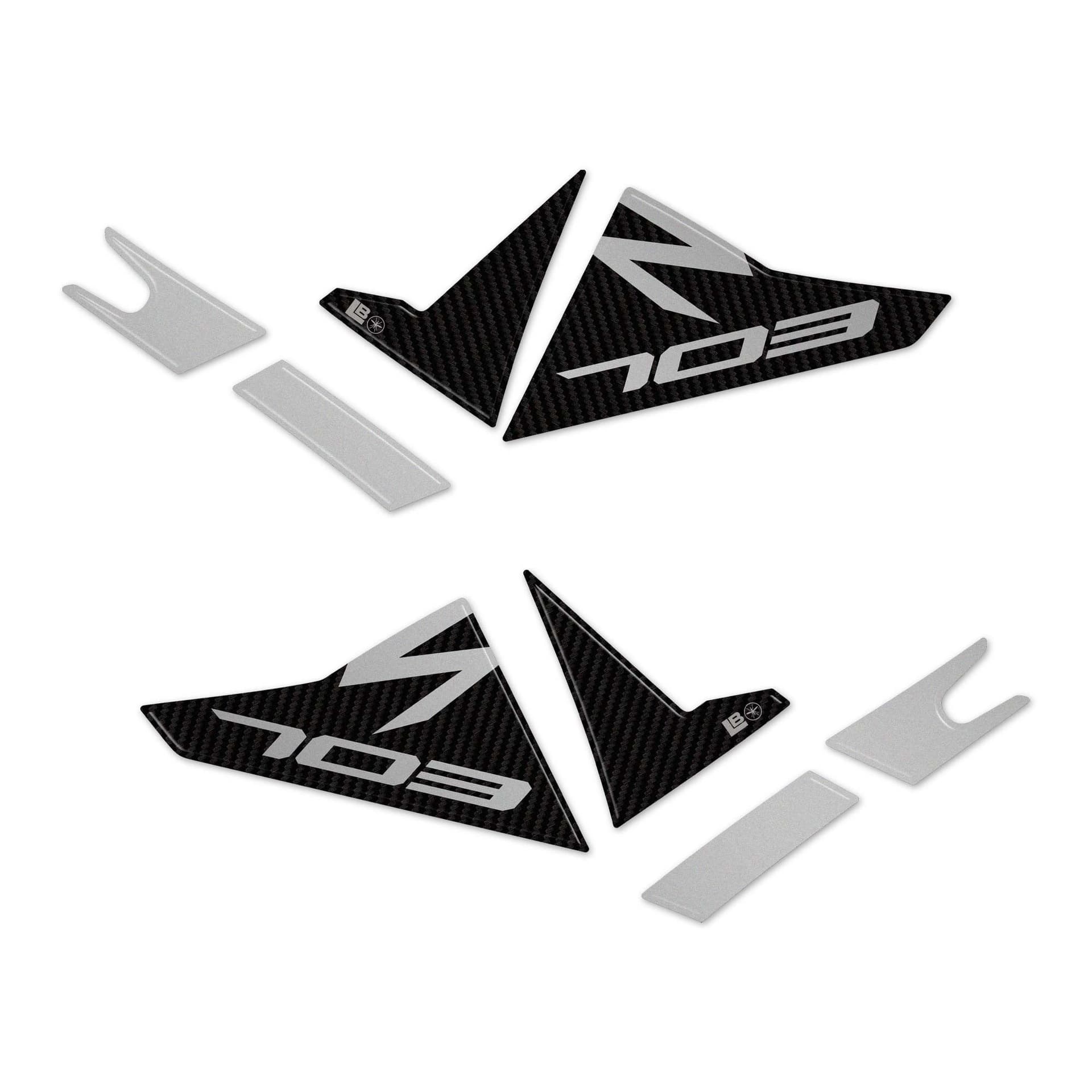 Adesivi 3D Protezioni Paramani Frontali moto compatibili con Zontes 703F 2025 in Decalcomanie adesivi e magneti LabelBike - Bibbiano, commercioVirtuoso.it