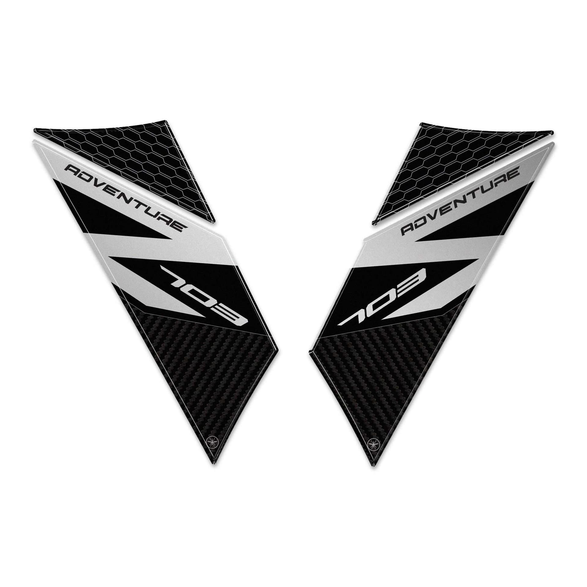 Adesivi 3D Protezioni Parasteli Parafango moto compatibili con Zontes 703F 2025 in Decalcomanie adesivi e magneti LabelBike - Bibbiano, commercioVirtuoso.it