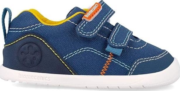 Scarpe tela wide primi passi blu rosa naturale Biomecanics in prodotto UP Calzature Balduina - Roma, commercioVirtuoso.it