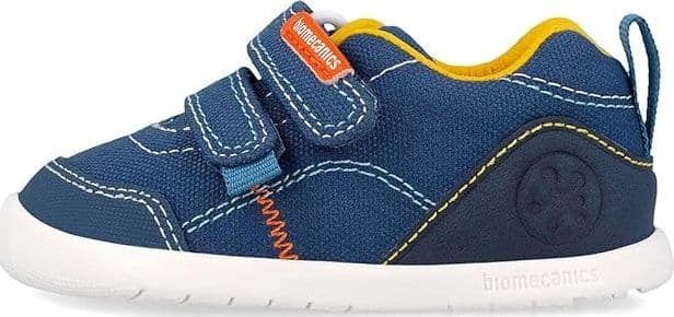 Scarpe tela wide primi passi blu rosa naturale Biomecanics in prodotto UP Calzature Balduina - Roma, commercioVirtuoso.it