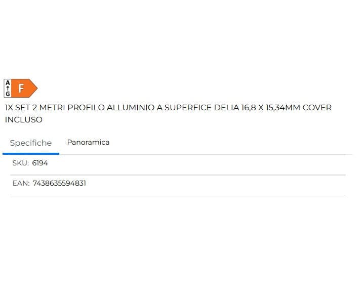 SHANYAO - SET 2 MT PROFILO DELIA DEEP+COVER in Pagliette e spazzole per pulire Stockdoc - Terni, commercioVirtuoso.it
