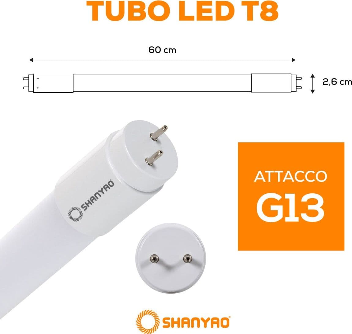 SHANYAO - TUBO ESSENTIAL T8 G13 60CM 10W L.C. in Tubi per irrigazione Stockdoc - Terni, commercioVirtuoso.it