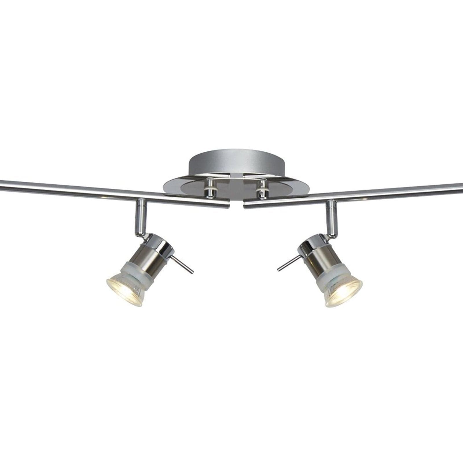 Plafoniera Lineare Moderna Ariete Acciaio Cromo Argento 4 Luci Gu10 in Plafoniere LuceArt - Montecorvino Pugliano, commercioVirtuoso.it