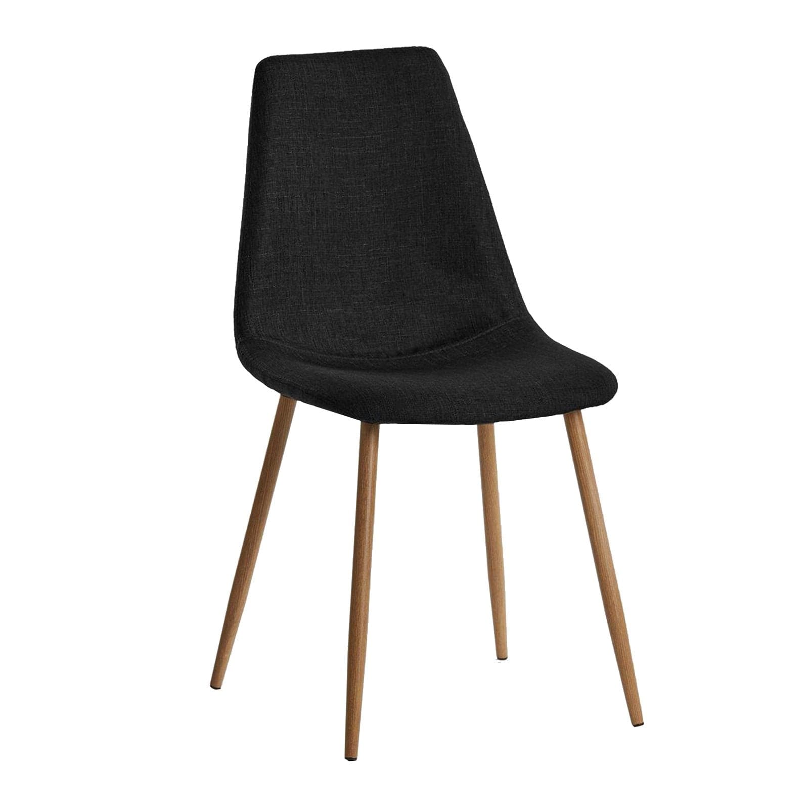 Sedia "Dama" in tessuto Nero con gambe in metallo h 86 cm arredamento moderno - 3