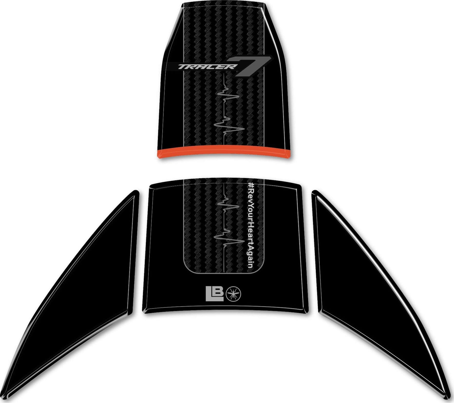 Adesivo 3D Paraserbatoio Protezione moto compatibile con Yamaha Tracer 7 2025 in Paraserbatoio LabelBike - Bibbiano, commercioVirtuoso.it