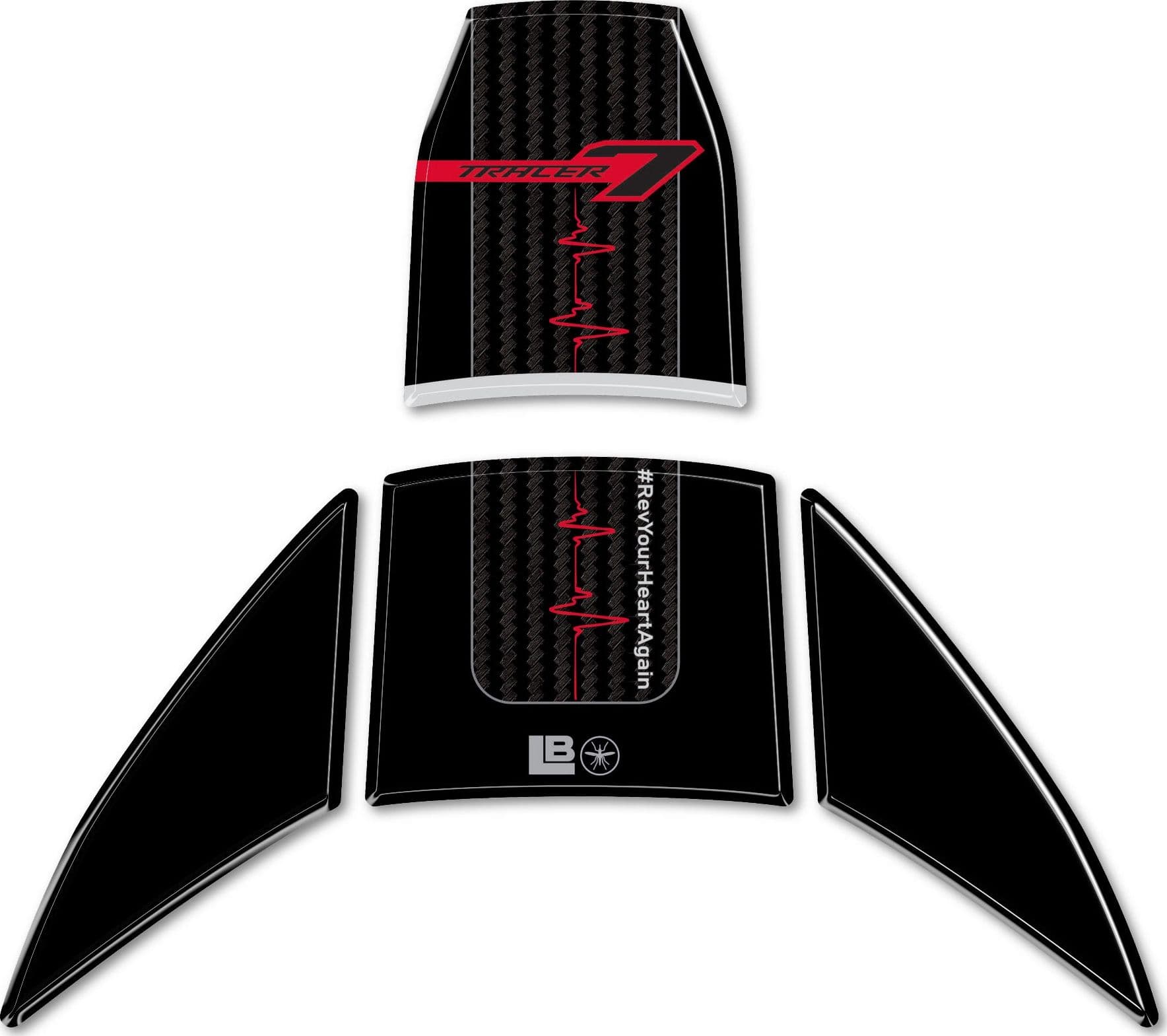 Adesivo 3D Paraserbatoio Protezione moto compatibile con Yamaha Tracer 7 2025 in Paraserbatoio LabelBike - Bibbiano, commercioVirtuoso.it