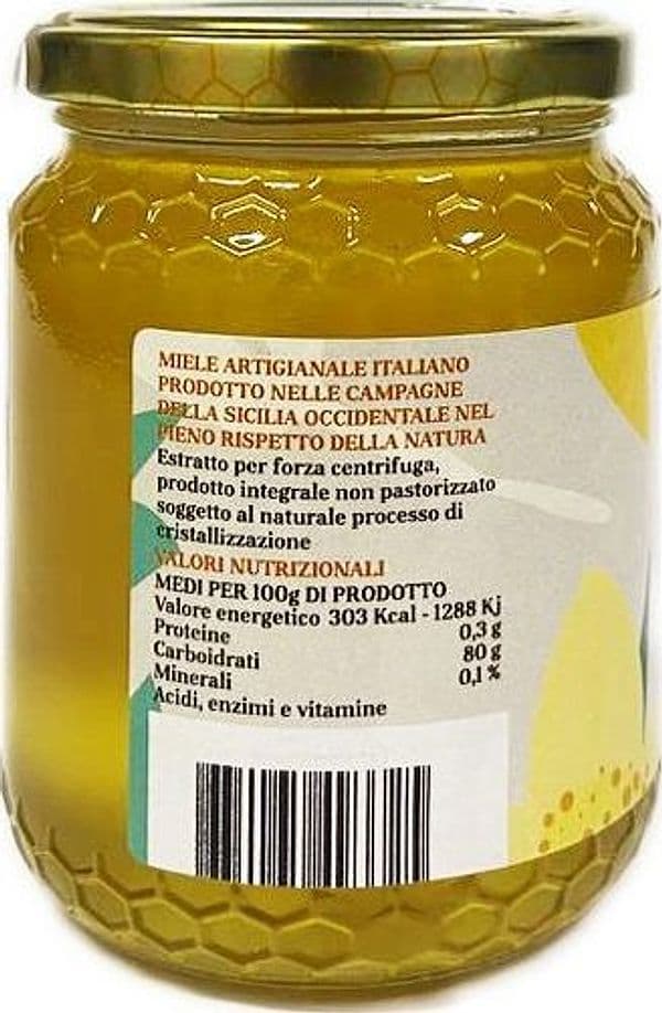 Miele in Vasetto Sulla Di Ape Nere Miele Siciliano Grezzo Miele Puro Origine Sicilia in Barattolo Di Vetro 500g in Miele AlBio Sicily - Misilmeri, commercioVirtuoso.it