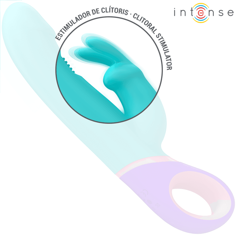 INTENSE - MONICA VIBRATORE RABBIT CON STIMOLATORE G-SPOT ROTANTE BLU in Massaggiatori elettrici manuali Desideria Shop - Latina, commercioVirtuoso.it