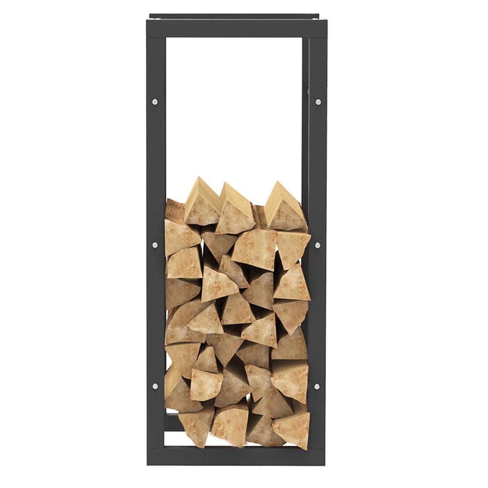 Portalegna in Metallo Verniciato Porta Legna Interno Esterno 100x40x25cm Nero in Portalegna Danyx - Casoria, commercioVirtuoso.it