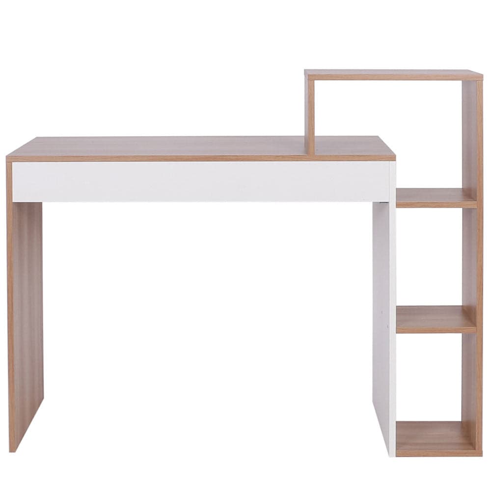 Scrivania Moderna con Ripiani Laterale 110x40 H 91 cm Casa Ufficio Lavoro Noce in Scrivanie Danyx - Casoria, commercioVirtuoso.it