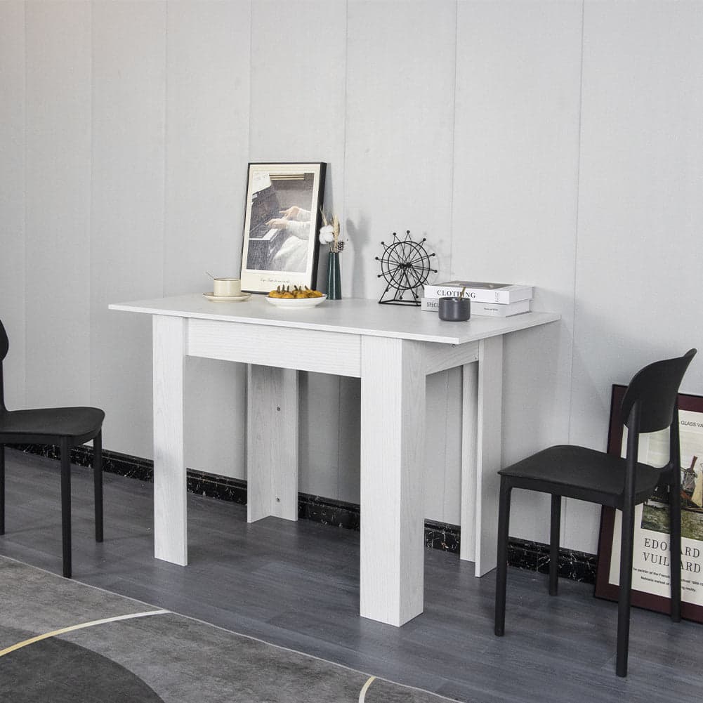 Tavolo in Legno Cucina 60x90 cm H 78 cm Allungabile fino a 60x120 cm Bianco Fras in Tavoli da sala da pranzo Danyx - Casoria, commercioVirtuoso.it