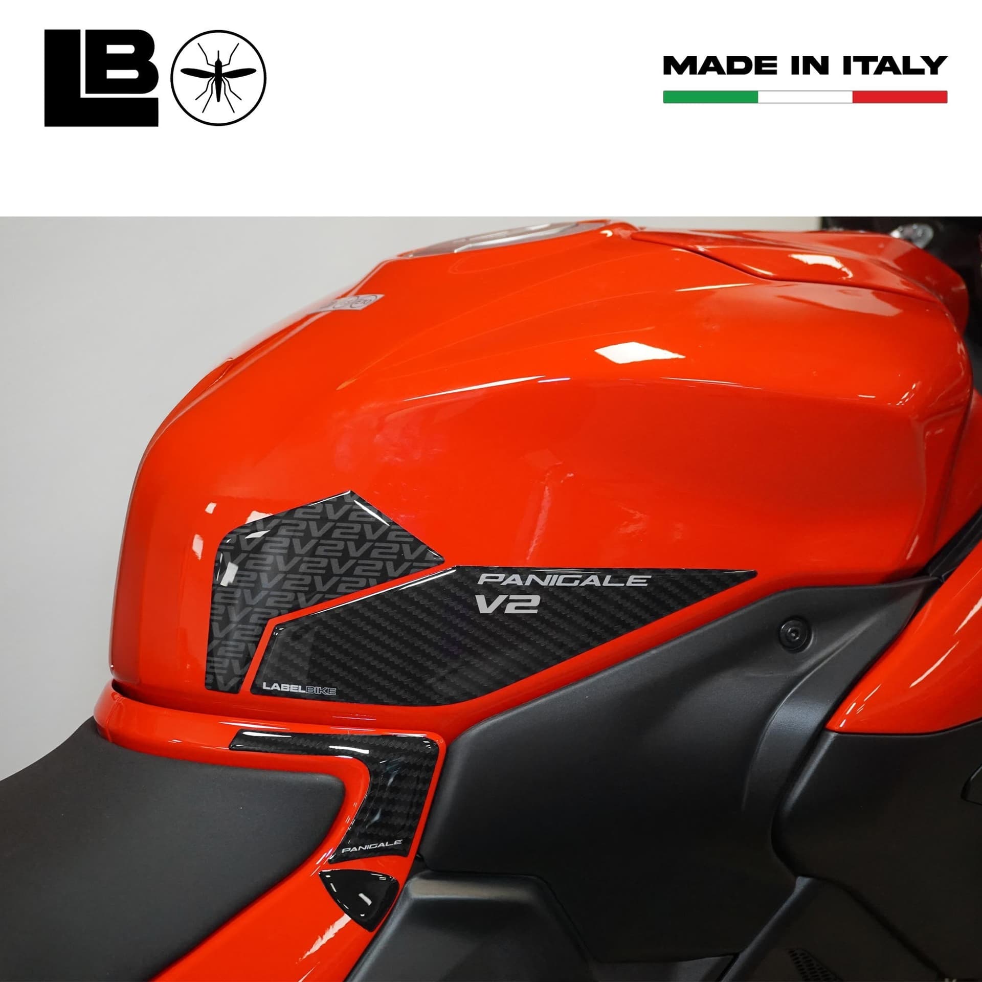 Adesivi Laterali Serbatoio resinati compatibili con Ducati Panigale V2 V2S 2025 in Decalcomanie adesivi e magneti LabelBike - Bibbiano, commercioVirtuoso.it
