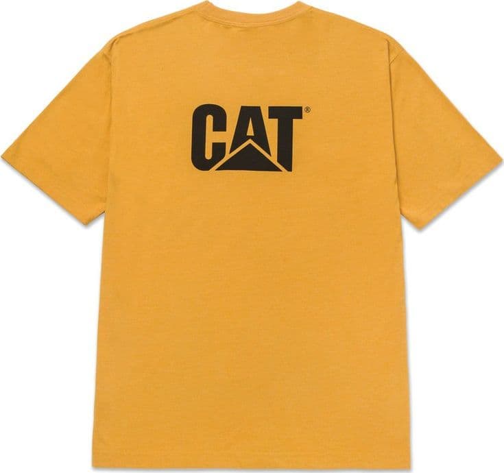 T-shirt Caterpillar CAT - Trademark Tee Mustard Yellow in Felpe con cappuccio 3A Moda Mare Sport - Bellaria Igea Marina, commercioVirtuoso.it