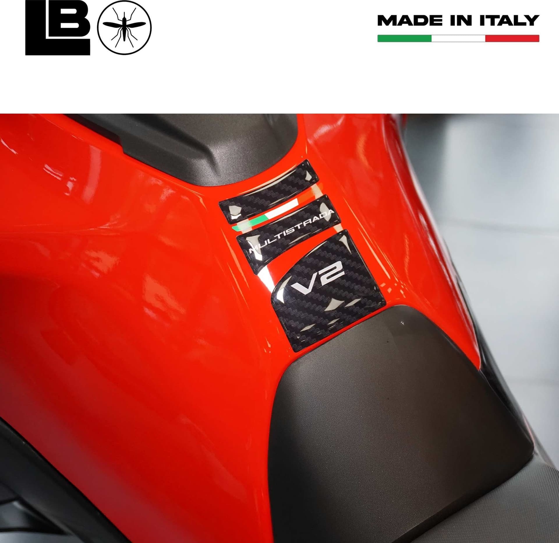 Paraserbatoio Moto Adesivo 3D compatibile con Ducati Multistrada V2 V2S 2025 in Paraserbatoio LabelBike - Bibbiano, commercioVirtuoso.it