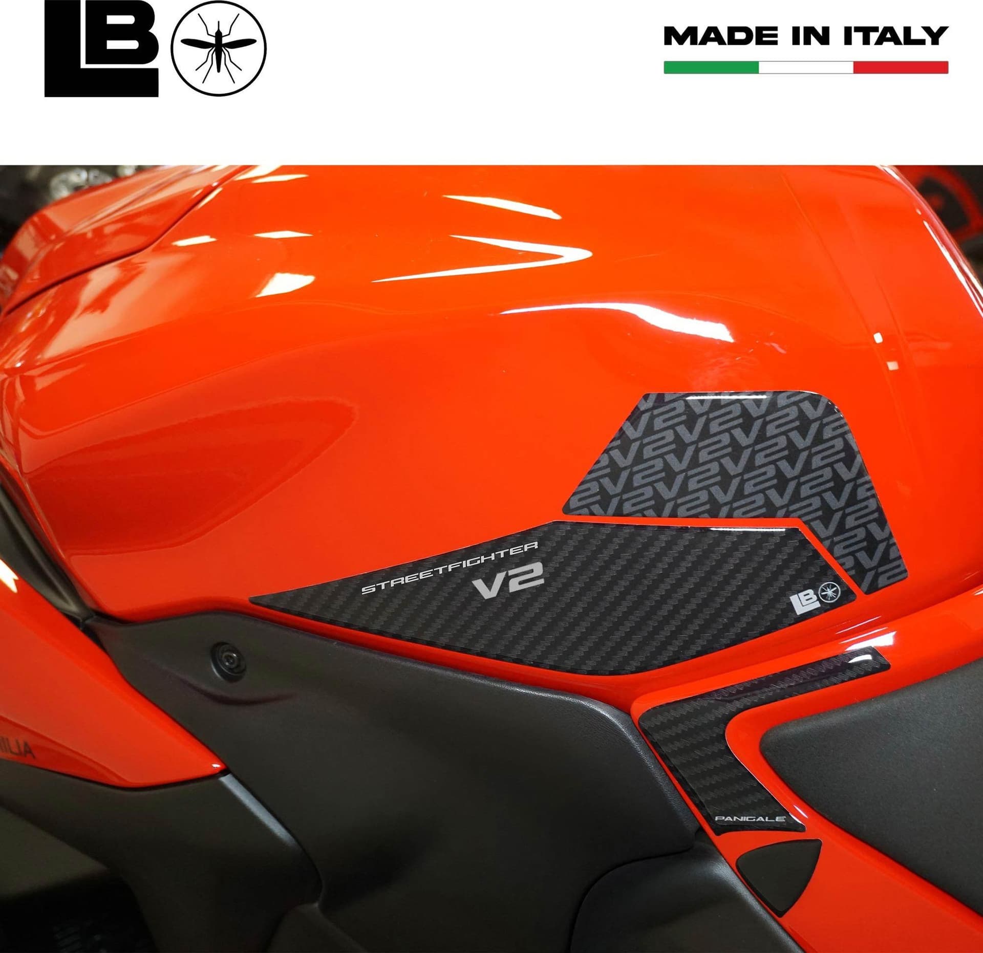 Adesivi 3D Laterali Serbatoio compatibili con Ducati Streetfighter V2 V2S 2025 in Decalcomanie adesivi e magneti LabelBike - Bibbiano, commercioVirtuoso.it