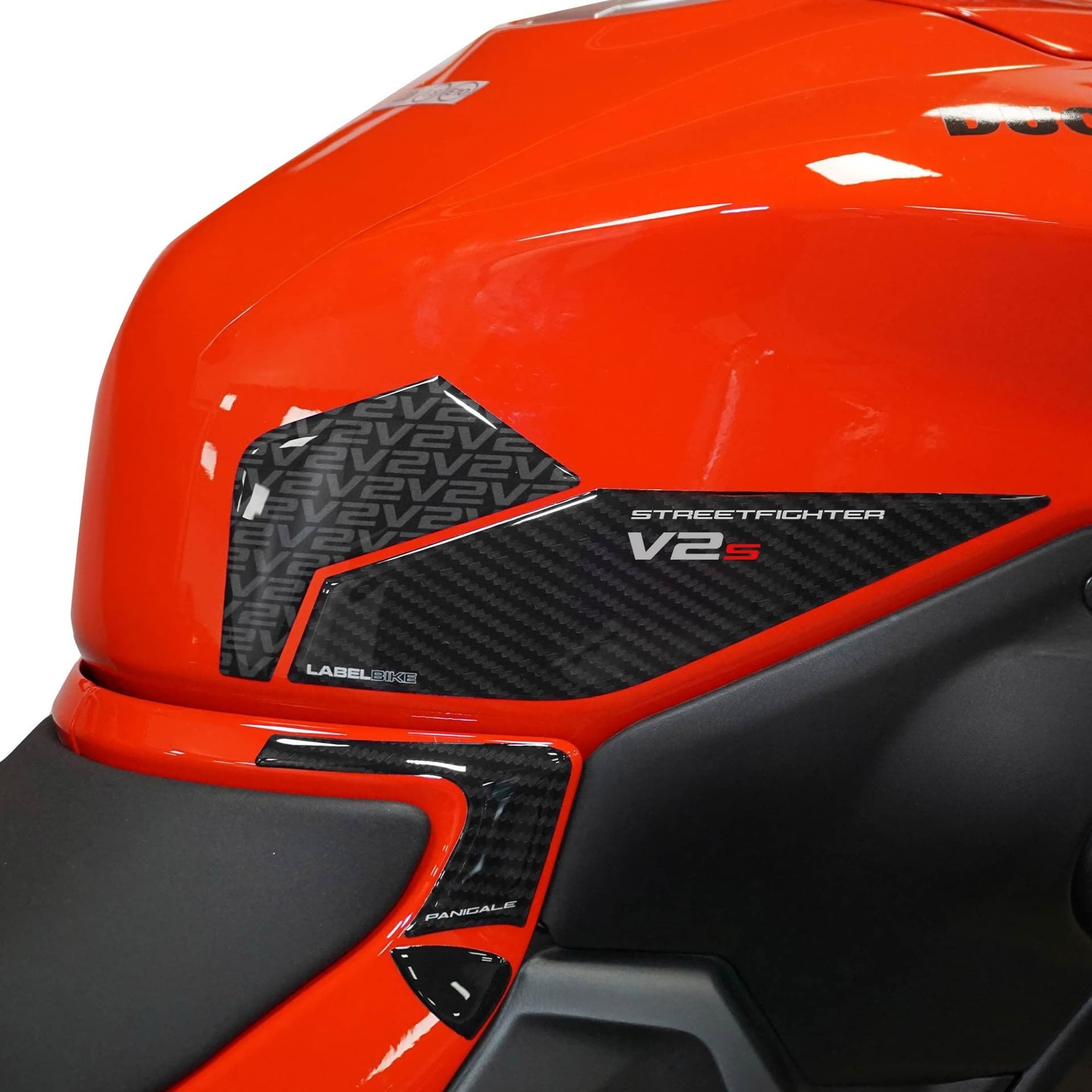 Adesivi 3D Laterali Serbatoio compatibili con Ducati Streetfighter V2 V2S 2025 in Decalcomanie adesivi e magneti LabelBike - Bibbiano, commercioVirtuoso.it
