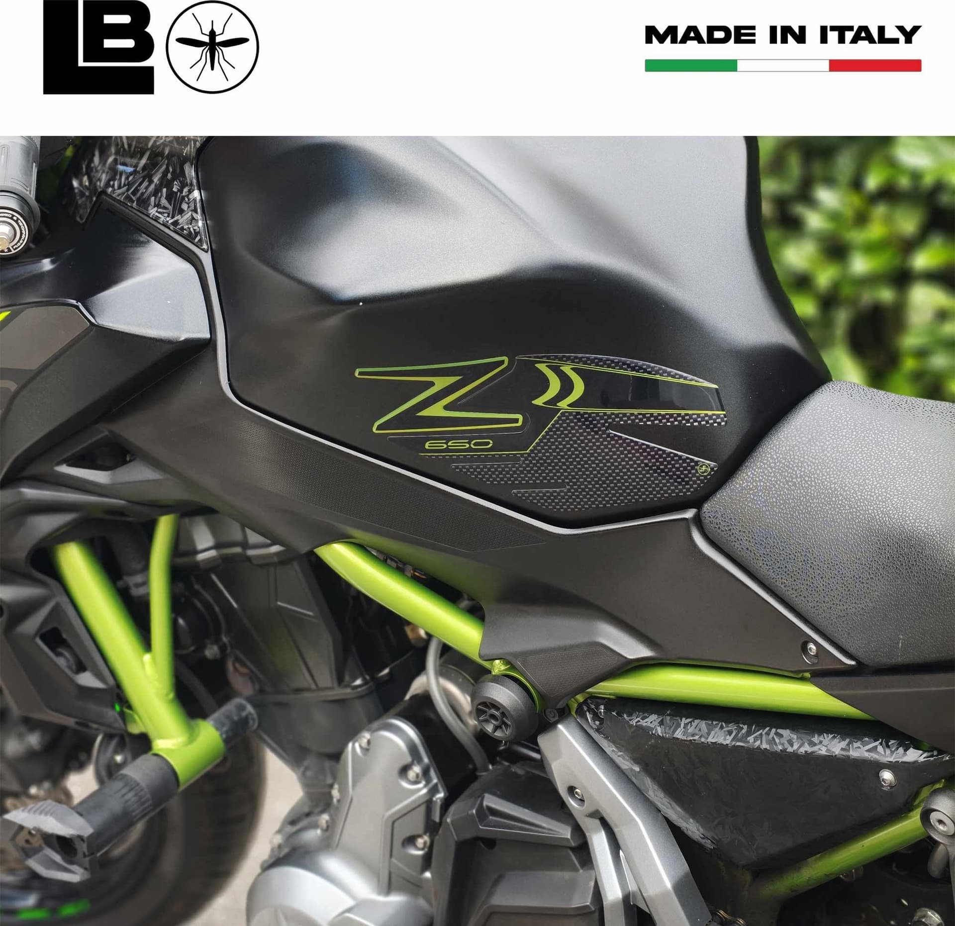 Adesivi 3D Protezioni Laterali Serbatoio compatibili con Kawasaki Z650 2017-2022 in Decalcomanie adesivi e magneti LabelBike - Bibbiano, commercioVirtuoso.it