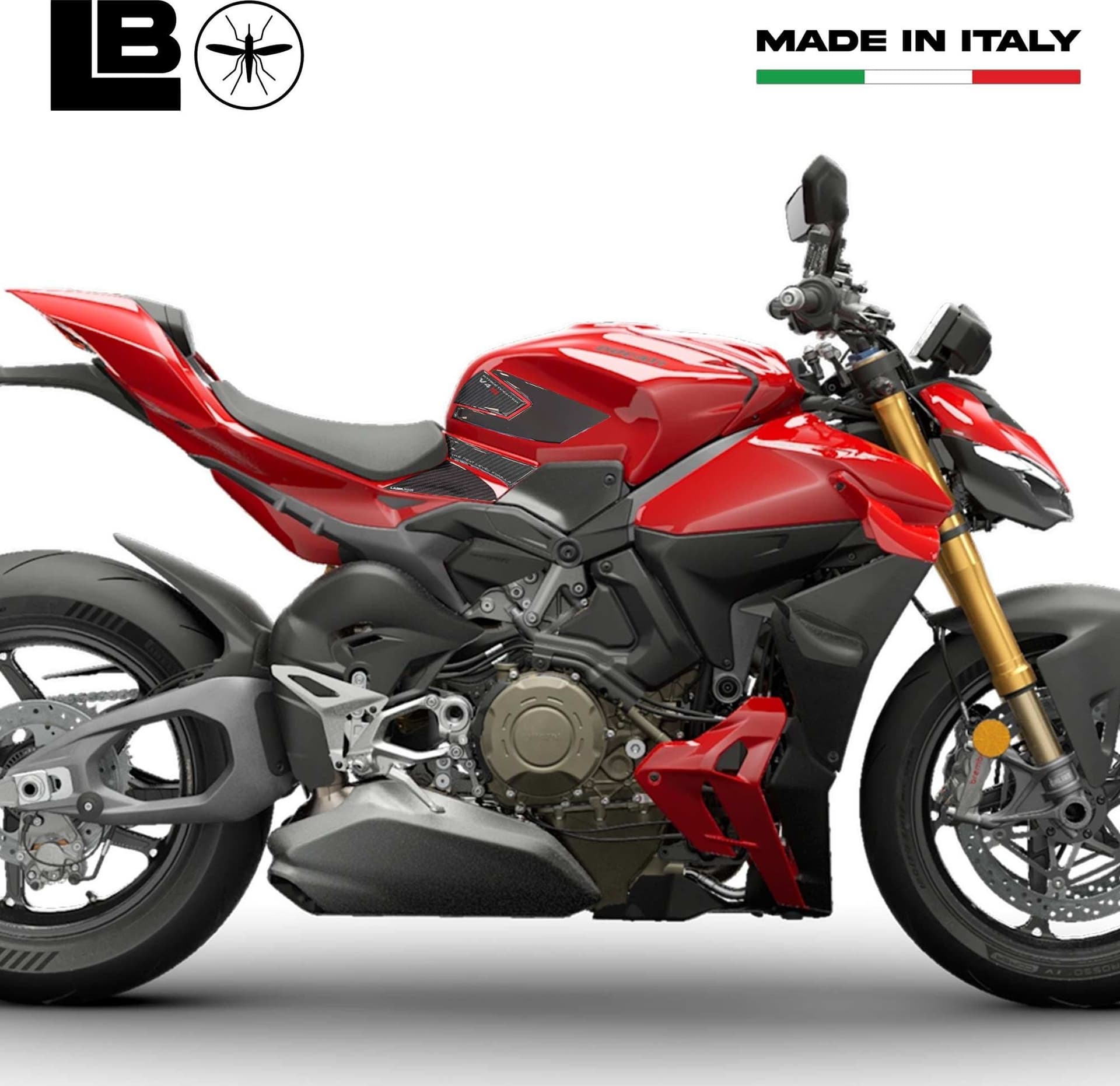 Adesivi 3D Serbatoio Laterali compatibili con Ducati Streetfighter V4 V4S 2025 in Decalcomanie adesivi e magneti LabelBike - Bibbiano, commercioVirtuoso.it