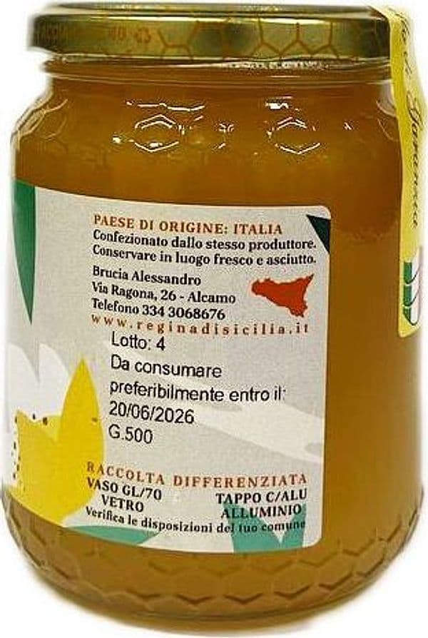 Miele in Vasetto Cardo Di Ape Nere Miele Siciliano Grezzo Miele Puro Origine Sicilia in Barattolo Di Vetro 500g in Miele AlBio Sicily - Misilmeri, commercioVirtuoso.it