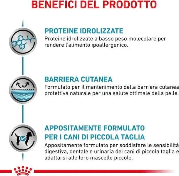 Royal Canin Hypoallergenic Small Dogs Croccantini per Cani Adulti in Secco 101 Market - Poggibonsi, commercioVirtuoso.it