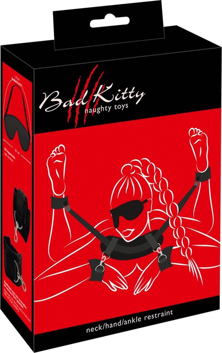 Bondage set Bad Kitty collo polsi piedi Neck / Hand / Ankle Restraint in prodotto Erosdom - Palmi, commercioVirtuoso.it