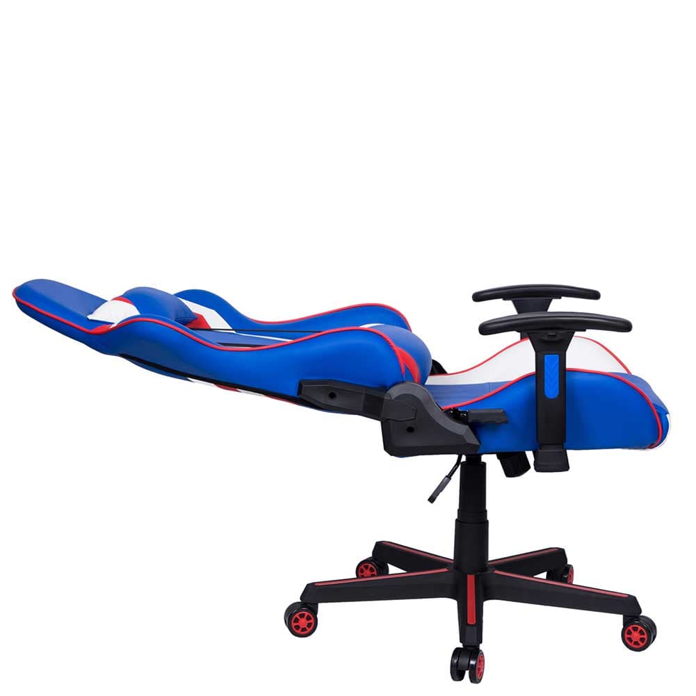 Sedia Poltrona Gaming Ufficio Scrivania, Gioco Reclinabile Girevole 2 cuscini Blu in Sedie Gaming Danyx - Casoria, commercioVirtuoso.it