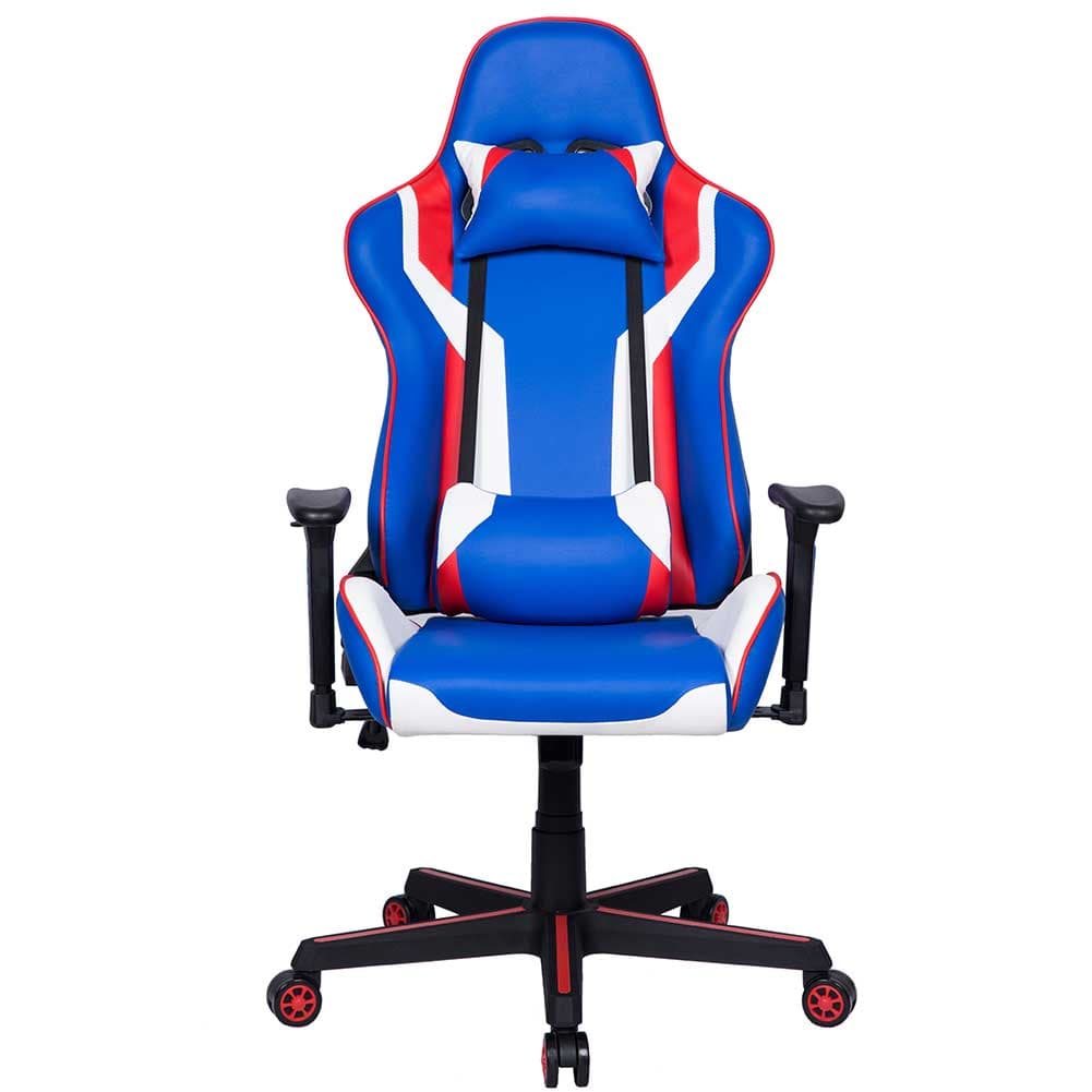 Sedia Poltrona Gaming Ufficio Scrivania, Gioco Reclinabile Girevole 2 cuscini Blu in Sedie Gaming Danyx - Casoria, commercioVirtuoso.it