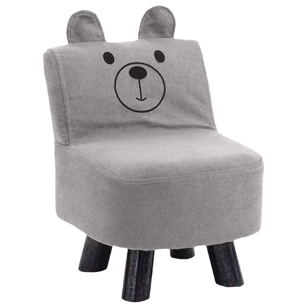 Pouf Sedia Bambini Design Orsetto Sgabello Poggiapiedi Morbido Grigio in Poggiapiedi Danyx - Casoria, commercioVirtuoso.it