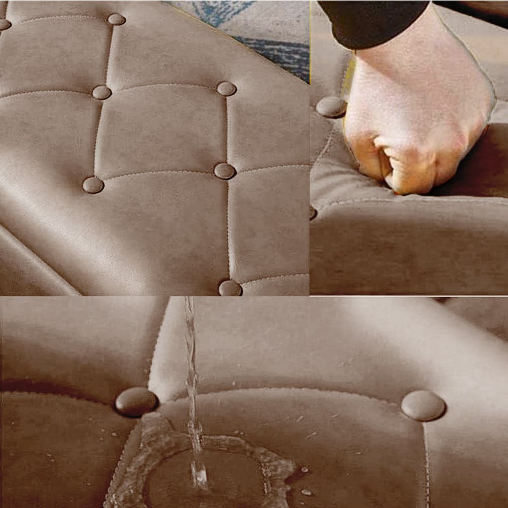 Cassapanca Pouf Contenitore Panca Moderna 80x40 H 43cm con Bottoni Champagne in Panche contenitore Danyx - Casoria, commercioVirtuoso.it
