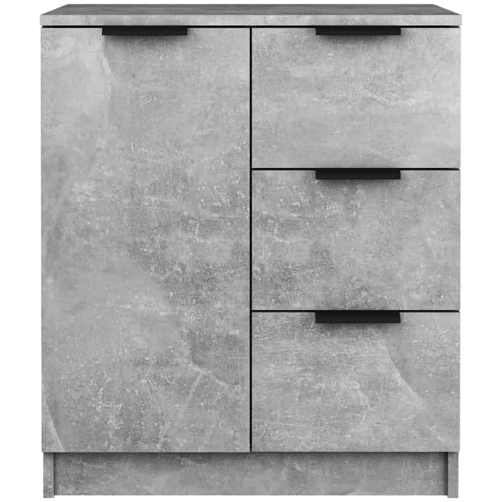 Mobile Credenza in Legno 3 cassetti 1 Anta Salvaspazio 60x30 H 70 cm Cemento in Credenze e buffet Danyx - Casoria, commercioVirtuoso.it
