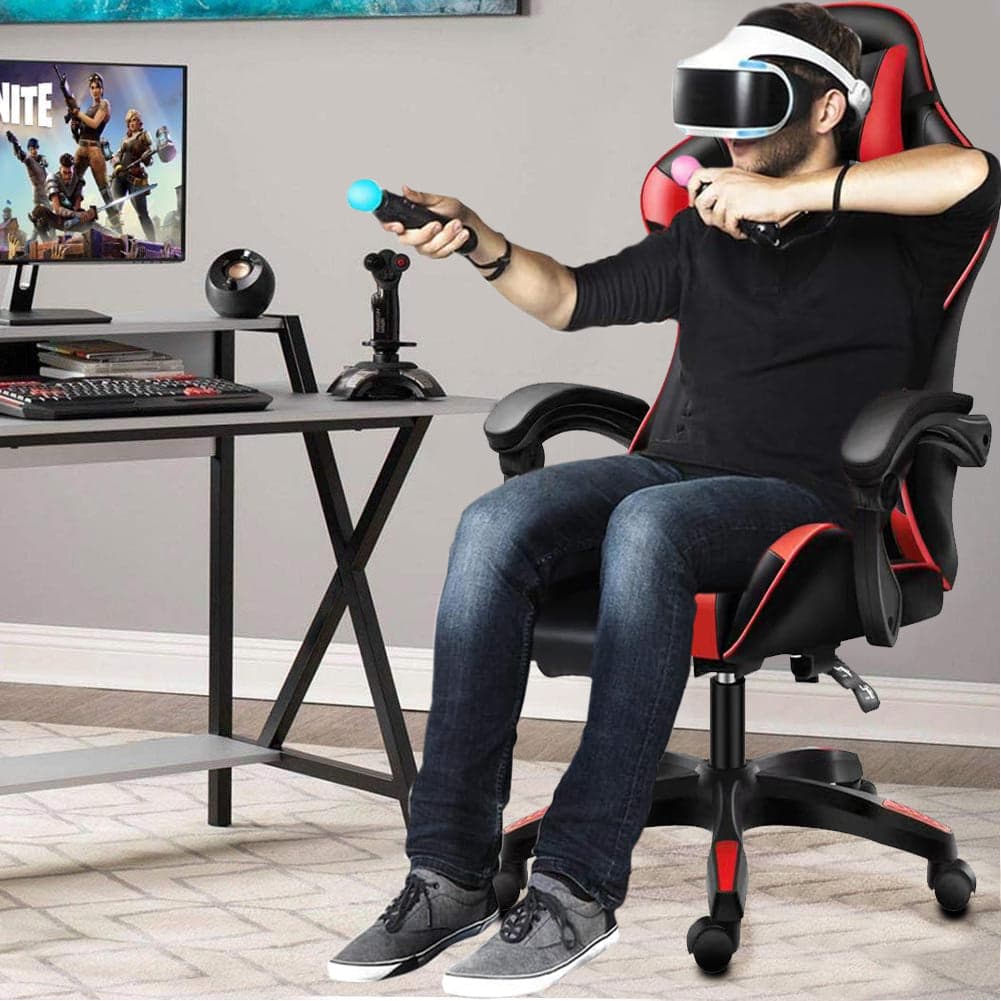 Sedia Poltrona Gaming Ufficio Scrivania Gioco Reclinabile 150° Girevole 2cuscini Rosso in Sedie Gaming Danyx - Casoria, commercioVirtuoso.it