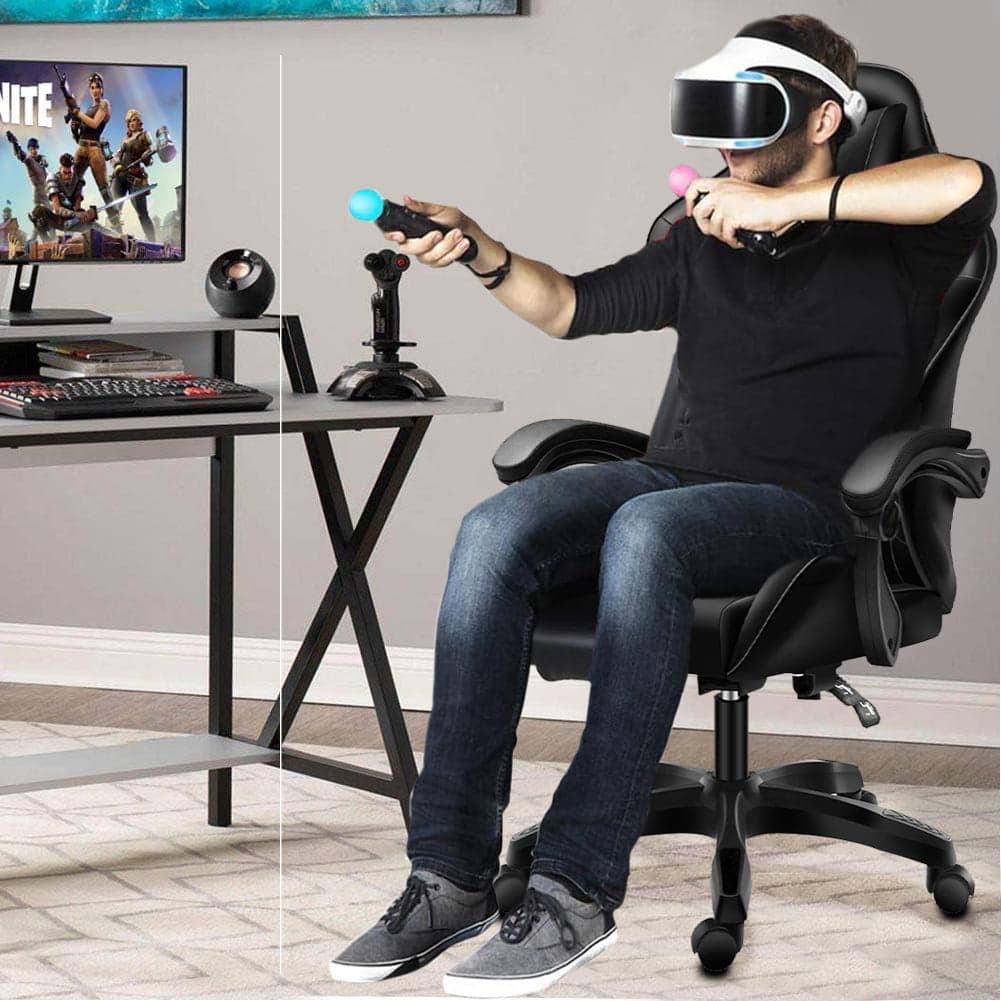 Sedia Poltrona Gaming Ufficio Scrivania Gioco Reclinabile 150° Girevole 2cuscini Nero in Sedie Gaming Danyx - Casoria, commercioVirtuoso.it