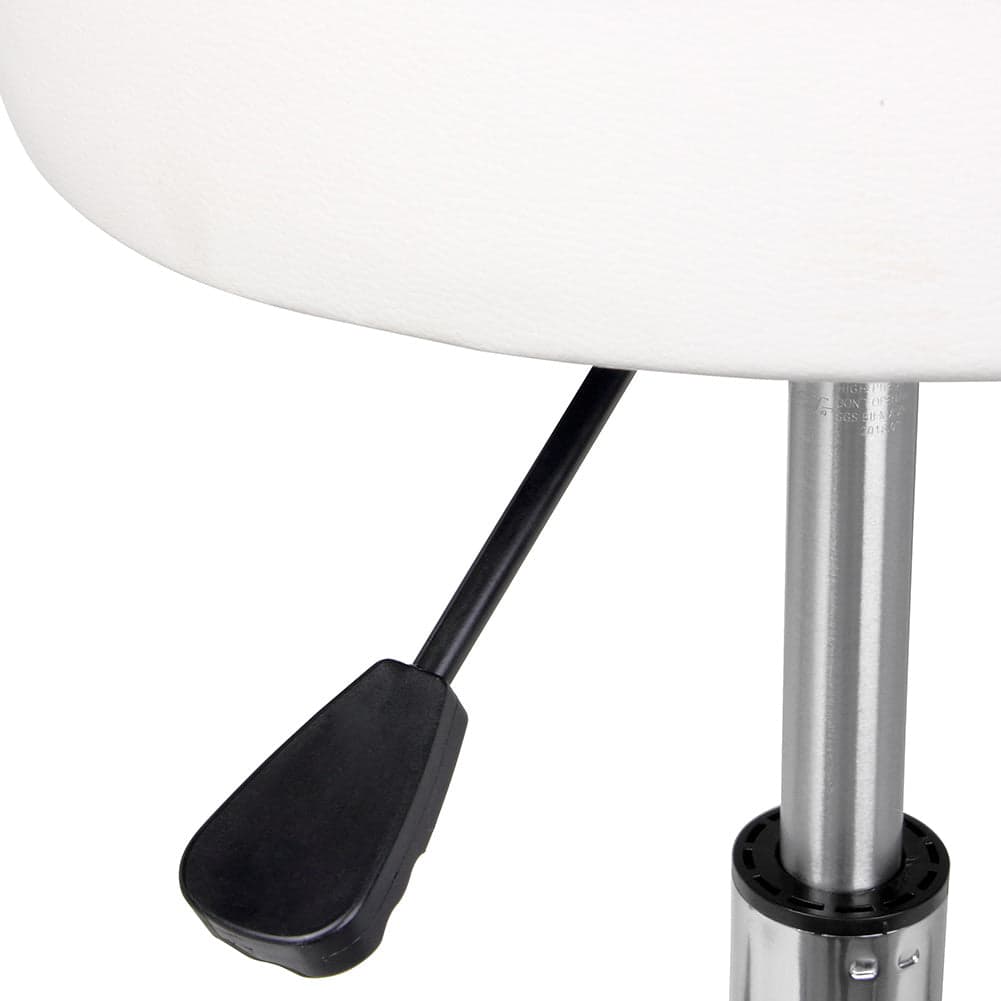 Sgabello con Schienale Girevole Altezza Regolabile Casa Lavoro Salone Studio Bianco in Sgabelli da bar Danyx - Casoria, commercioVirtuoso.it