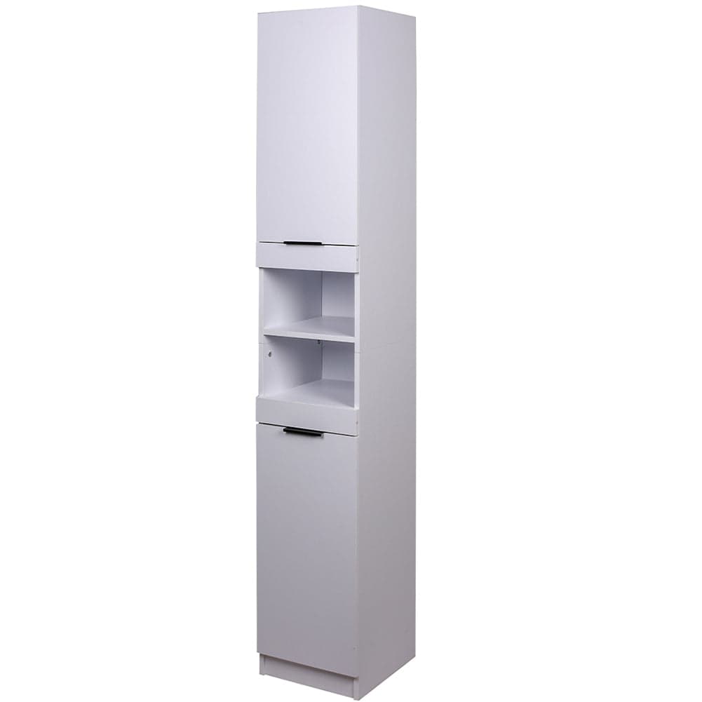 Mobile a Colonna Armadietto Salvaspazio da Bagno 4 Ripiani Interni 2 Ante H188cm in Mobili a colonna Danyx - Casoria, commercioVirtuoso.it