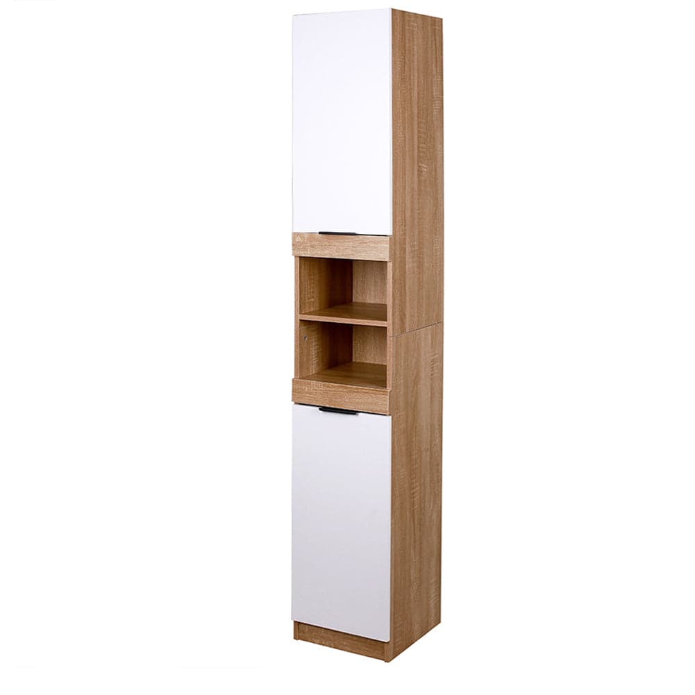 Mobile a Colonna Armadietto Salvaspazio da Bagno 4 Ripiani Interni 2 Ante H188cm in Mobili a terra Danyx - Casoria, commercioVirtuoso.it