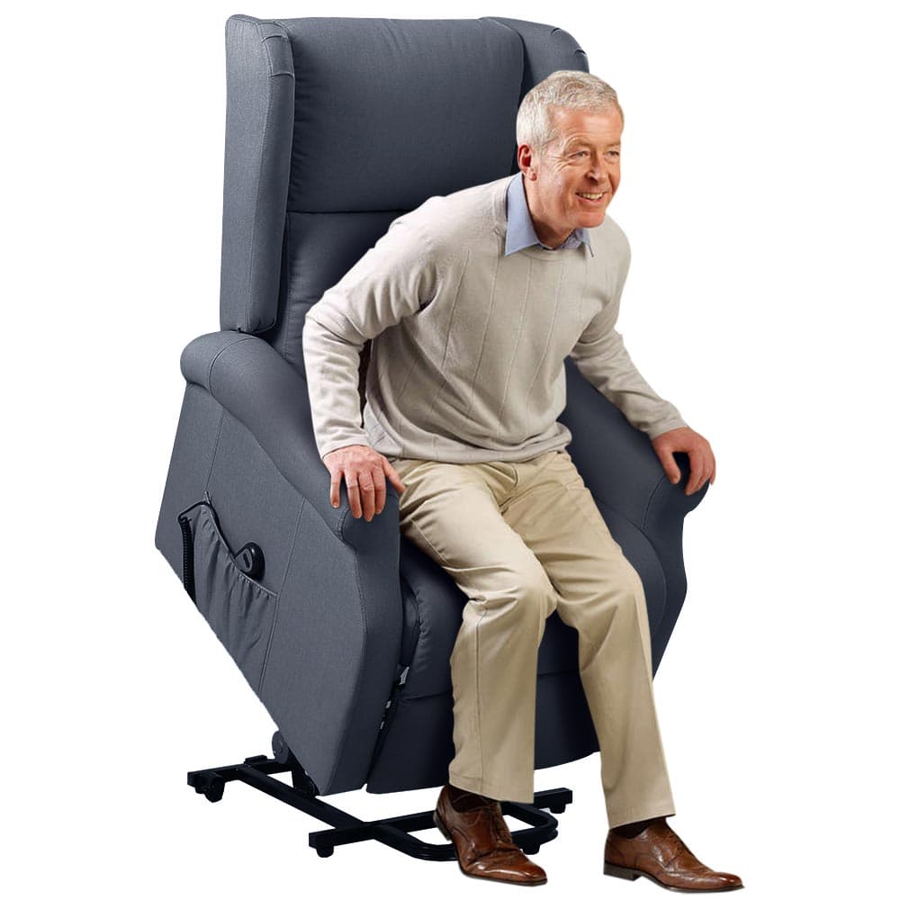 Poltrona Motorizzata Alza Persona Recliner Telecomando Poggia Testa Laterale Grigio in Poltrone reclinabili Danyx - Casoria, commercioVirtuoso.it