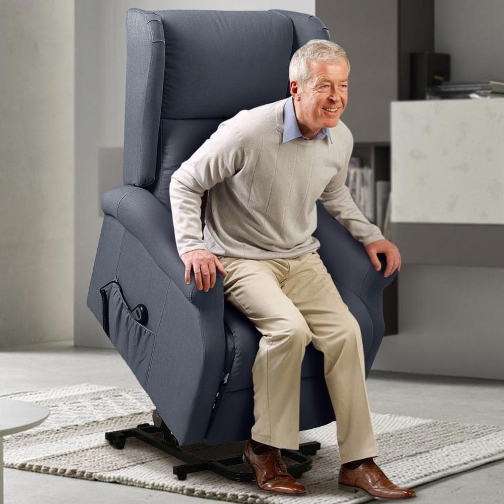 Poltrona Motorizzata Alza Persona Recliner Telecomando Poggia Testa Laterale Grigio in Poltrone reclinabili Danyx - Casoria, commercioVirtuoso.it