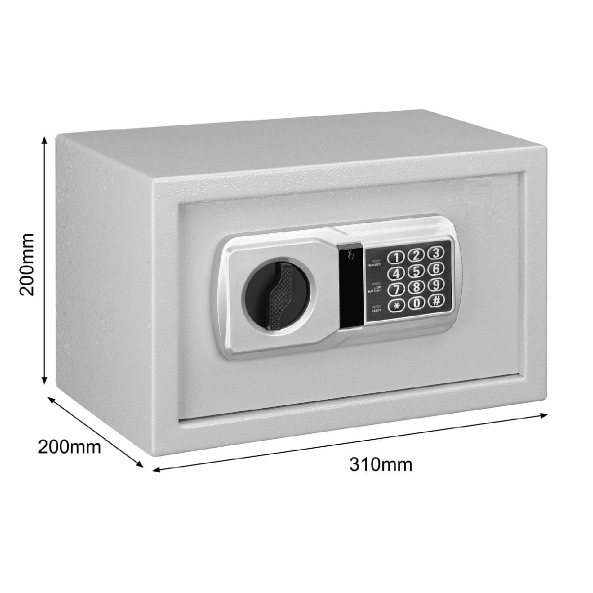 Cassaforte Muro Numerica Digitale Elettronica 31x20 H20 cm Casa Hotel B&B Grigio in Casseforti a muro Danyx - Casoria, commercioVirtuoso.it