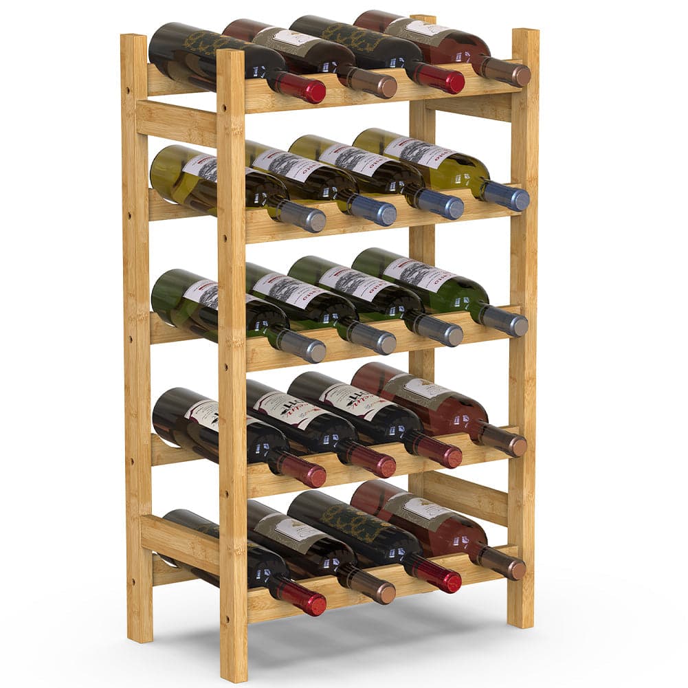 Porta Bottiglie Cantinetta in Legno Bambù 5piani 20 Bottiglie Casa Bar Ristorante in Porta bottiglie da vino Danyx - Casoria, commercioVirtuoso.it