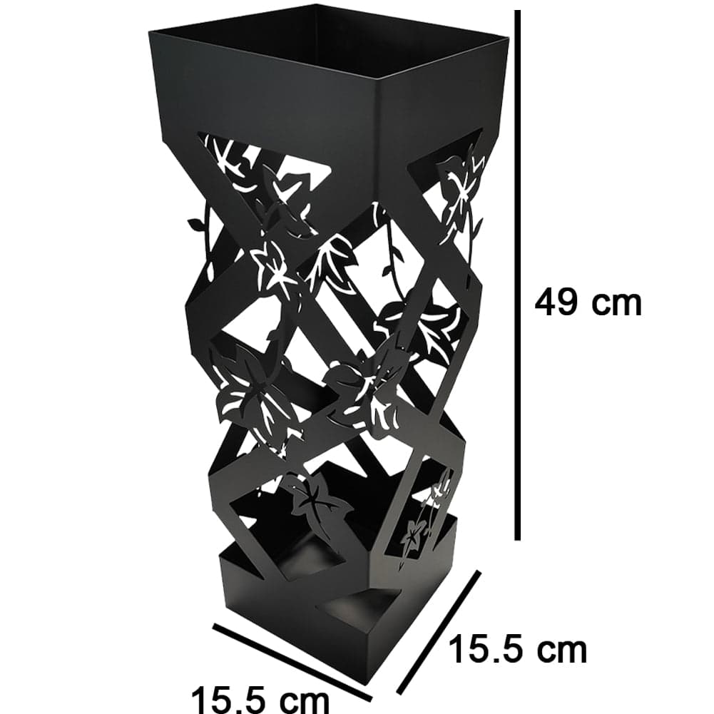 Porta Ombrelli Decorato H. 49 cm Metallo Verniciato Nero Uso Interno Esterno in Porta ombrelli Danyx - Casoria, commercioVirtuoso.it