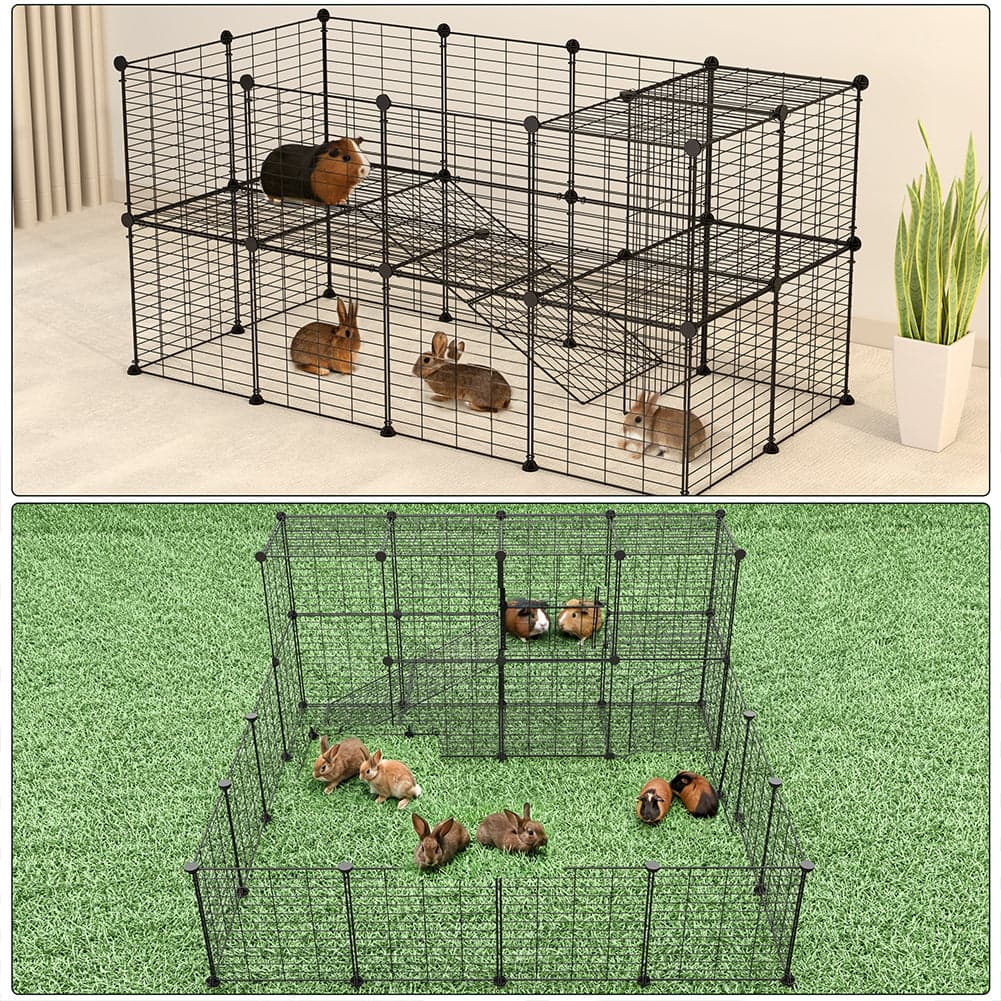 Recinto per Piccoli Animali 143x71x46cm Versatile 36pz 35x35cm Criceti Conigli Roditori in Autocategorizzazione Danyx - Casoria, commercioVirtuoso.it